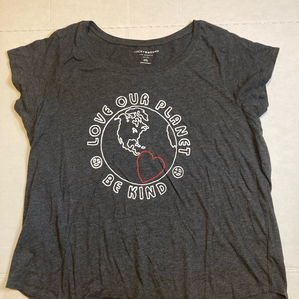 Lucky Brand Gray Graphic Tee